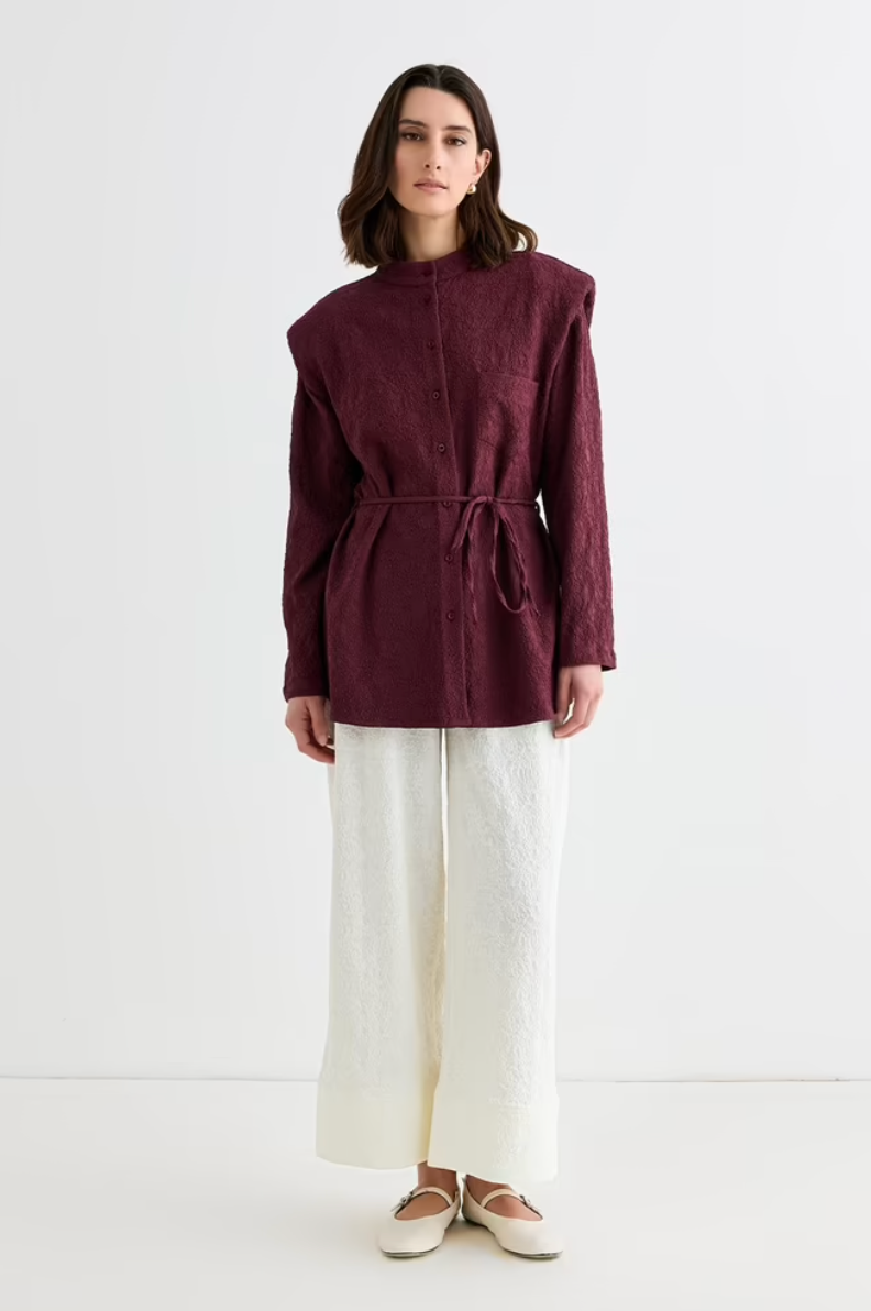 Edna Shoulder Padded Blouse