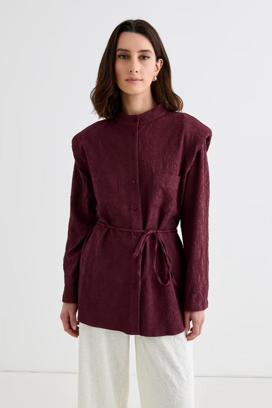 Edna Shoulder Padded Blouse